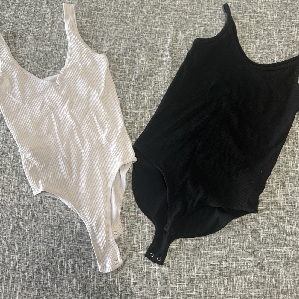 GAP Black Ribbed body suits and White body suits